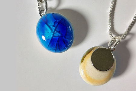 石垣焼 シルバースライドプチネックレス Y-18-1