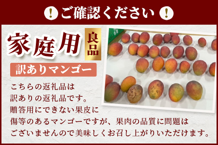 【予約受付】 石垣島産 マンゴー 家庭用（良品）（アーウィン種）3玉～5玉入り1箱（1.5kg×1箱）合計約1.5kg《2025年6月中旬より順次発送》AE-11