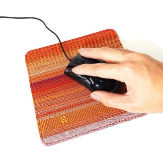 手織みんさマウスパッド（夕日）・名刺入れ（夕日）セット AI-29-1