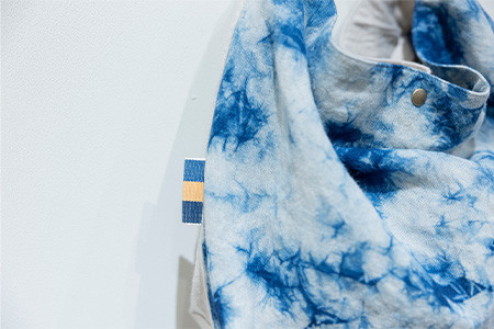 【石垣島の藍染工房】バッグ リネンワンショルダーバッグ【カラー:絞り染め柄】KB-170-1