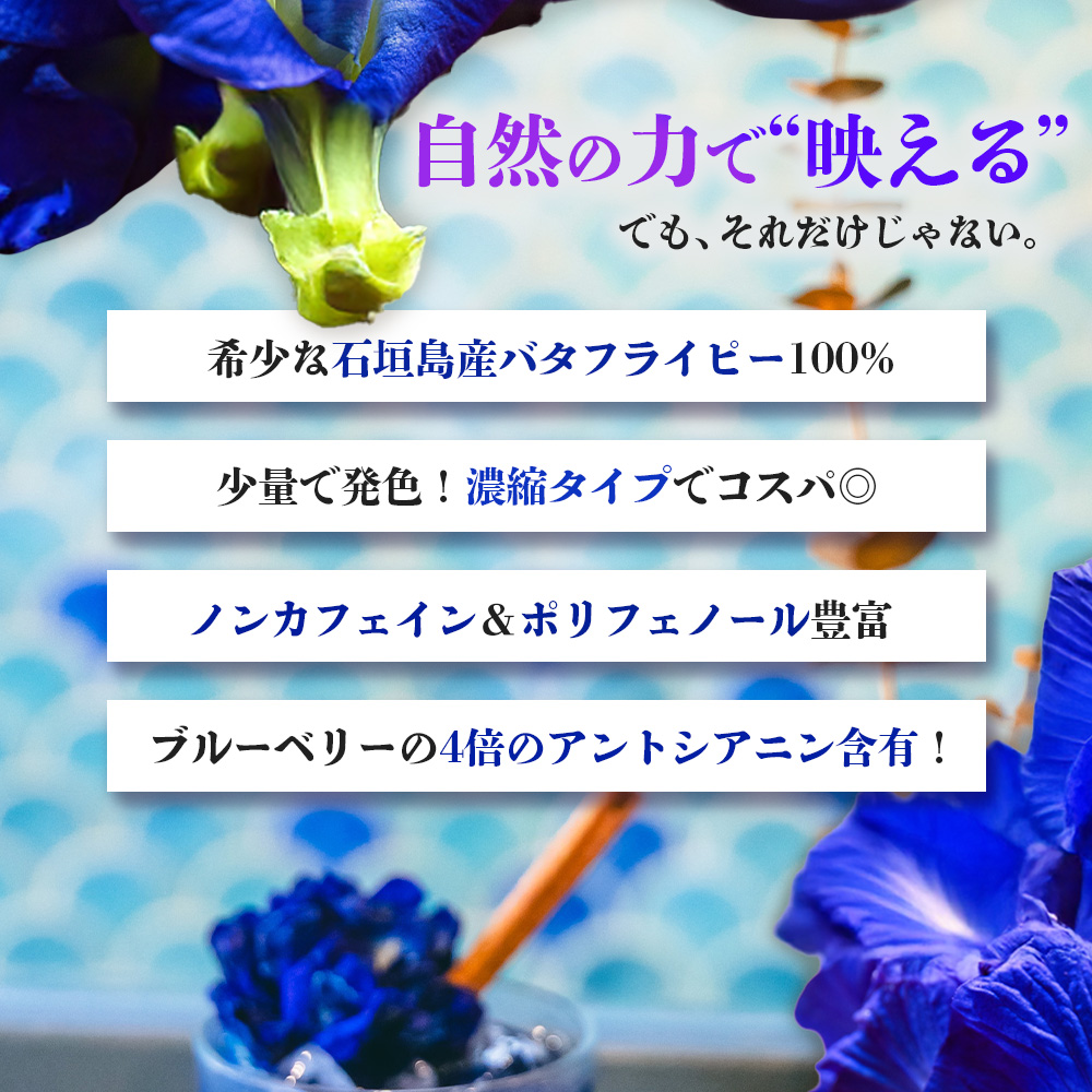 石垣島産100%濃縮バタフライピー 2本 CK-14