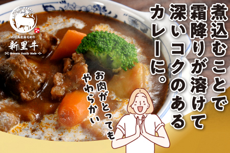 石垣島産 黒毛和牛 新里牛 多用途抜群！煮込み用贅沢角切り（500g×1） 500g カレー シチュー SZ-45