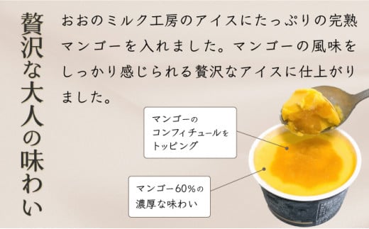 マンゴーアイス 6個（1個 60g）【石垣島 石垣市 沖縄県石垣市 セット アイス 石垣島産 八重山 マンゴー 牛乳 完熟マンゴー】 PI-1