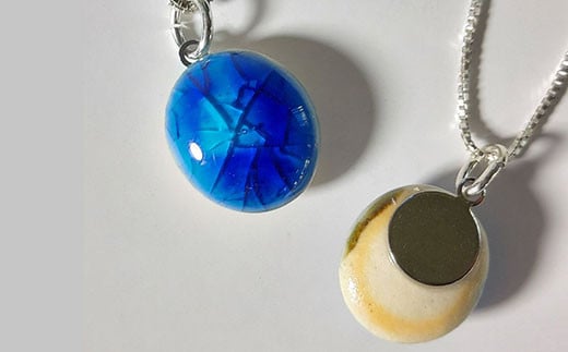 石垣焼 シルバースライドプチネックレス | 沖縄県 石垣市 ネックレス 送料無料 Y-018