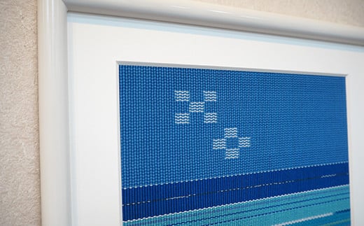 みんさー額装・Ｍ（ニライカナイ） AZ-37-2