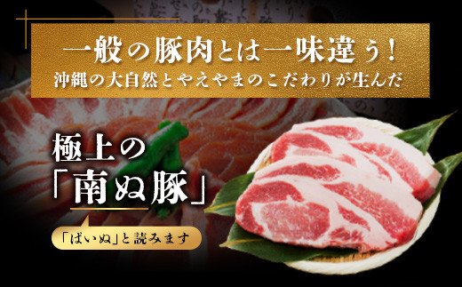 石垣島産 やえやまファームのアグ―豚（南ぬ豚）しゃぶしゃぶセット1kg 【 ロース バラ 豚肉 豚しゃぶ 南ぬ豚 アグー豚 しゃぶしゃぶ 石垣 石垣島 沖縄 八重山 】E-10-1 