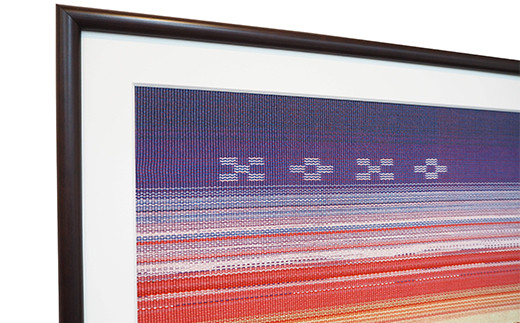 みんさー額装・L（太陽綾） AZ-35-2