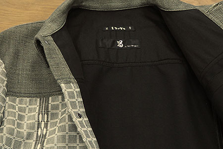 みんさー織 総手織りブルゾン（楕円ヒチガーラ  グレイッシュ）LLサイズ AZ-61-1