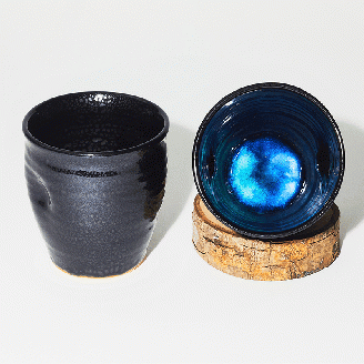 【請福酒造】泡盛15年古酒と石垣焼酒器セット AK-36