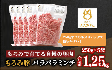 【石垣島ブランド豚】もろみ豚 豚ミンチ 250g×5袋【合計1.25kg】【もろみで育てる自慢の豚肉】簡単 便利 小分け AH-9-1