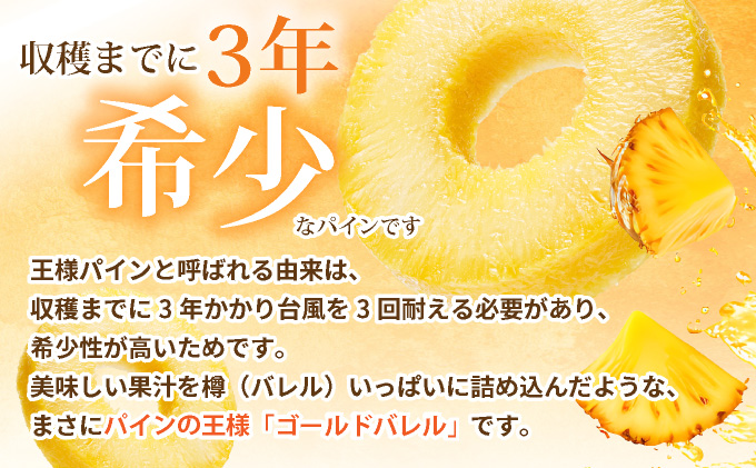 【先行予約】《2025年夏季 順次発送》ゴールドバレルパイン 大玉3個入り 計5.1kg　SI-40