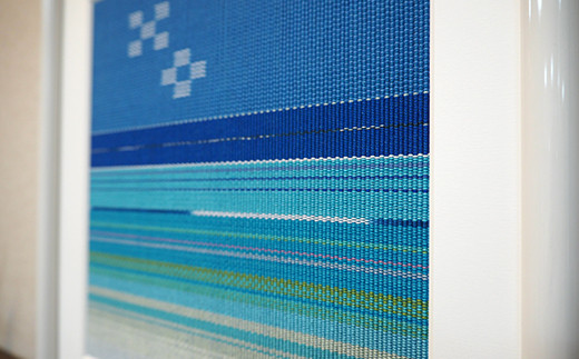 みんさー額装・Ｍ（ニライカナイ） AZ-37-2