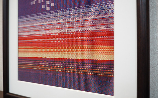 みんさー額装・Ｍ（太陽綾） AZ-36-2