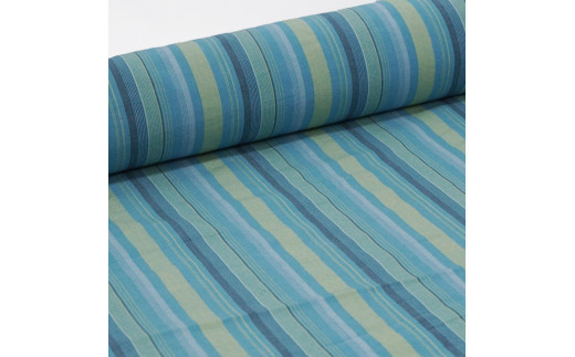 AZ-86 みんさー織 総手織りマオカラーシャツ（ニライカナイBG）Mサイズ