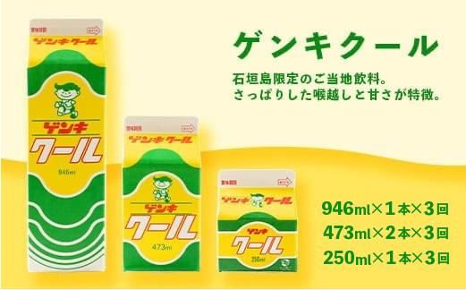 【ふるさと納税限定】【定期便_3回】八重山ゲンキ乳業 オールスターセット【八重山ゲンキ乳業】【ゲンキ牛乳】【石垣島のソウルドリンク ゲンキクール】【ゲンキカフェ】【さんぴん茶ミルクティー】GN-2_3t 定期便3回