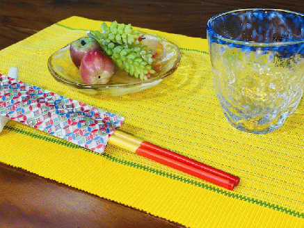 花織ランチョンマット（黄色）AI-40-1