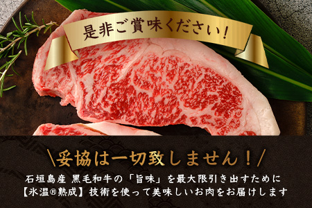 【氷温熟成】石垣島産 黒毛和牛 ロースステーキ 400g お肉 肉 牛肉 冷凍 ステーキ 焼肉 やきにく BBQ アウトドア お祝い 贈答 プレゼント 200g×2枚 八重山食肉センター