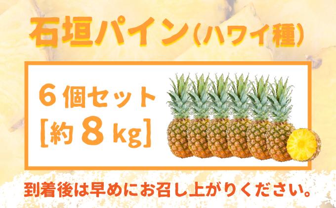 ＜先行受付＞石垣パイン ハワイ種 6個セット＜2026年7月上旬発送＞ | パイナップル パインアップル 石垣島パイン フルーツ 果物 くだもの 南国フルーツ 国産パイン MI-7-1 6個(約8kg)