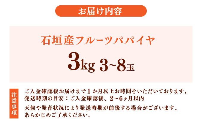 フルーツパパイヤ 3kg | パパイヤ フルーツパパイヤ 果物 くだもの フルーツ 果実 国産  沖縄県 沖縄 石垣 石垣島 石垣市 3kg