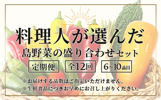 【定期便 12ヶ月】料理人が厳選した島野菜 (6～10品目×12回)  【 産地直送 野菜 野菜詰合せセット  やさい セット 詰め合わせ 冷蔵対応 沖縄県 石垣市 八重山 】 TM-8