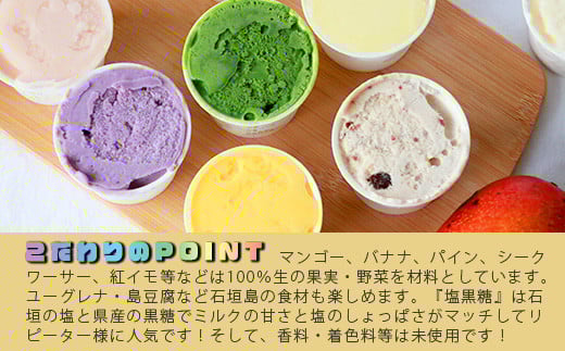 石垣島ミルミル本舗 南の島から島素材ジェラート！【沖縄セット 12個入り】（1個 132ml）　Z-6　【石垣島 石垣市 沖縄県石垣市 セット ジェラート 石垣島産 八重山】  沖縄セット