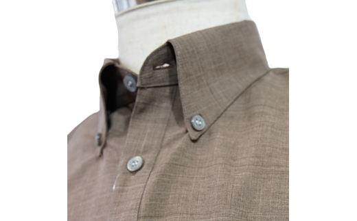 AI-19 みんさウェア ボタンダウン（ココア） 男性用 LLサイズ LLサイズ