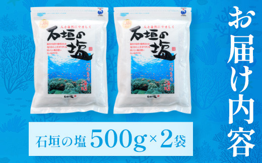 石垣の塩 500g×2 計1kg ｜ 沖縄 石垣 塩 調味料 海塩 SI-94