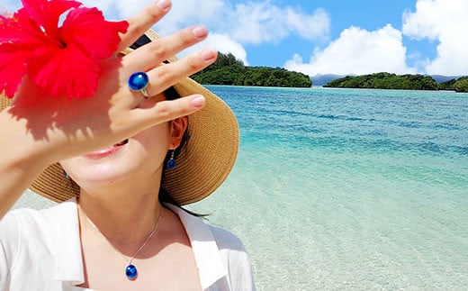 石垣焼 シルバースライドプチネックレス | 沖縄県 石垣市 ネックレス 送料無料 Y-018