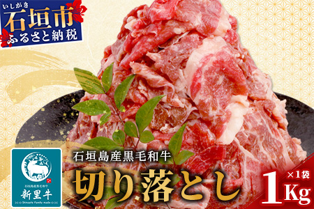 石垣島産 黒毛和牛 新里牛 多用途抜群！切落し（1kg×1）合計1kg SZ-25-1