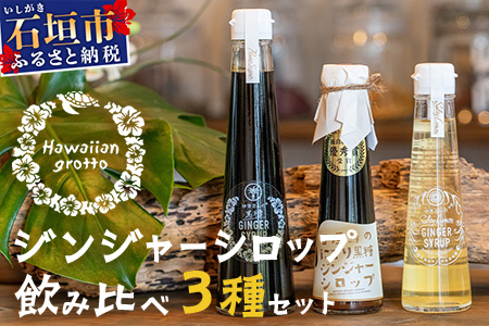 ジンジャーシロップ飲み比べ3種セット(200ML×1本、120ML×2本)　HW-5