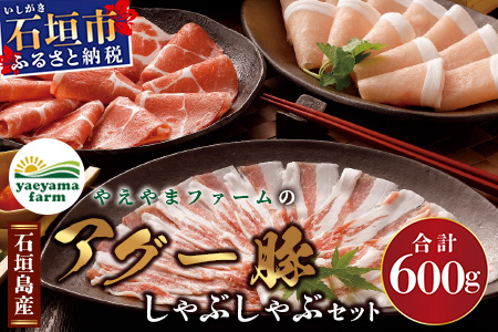 石垣島産 やえやまファームのアグ―豚（南ぬ豚）しゃぶしゃぶセット600g E-6-1