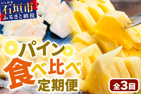 【マツコの知らない世界で絶賛！】《2026年4月～7月順次発送》【先行予約】パイナップル好きにおすすめ！満足のパイナップル3品種定期便【 沖縄 石垣 ピーチ ホワイトココ ジュワリー パイン パイナップル 完熟 セット フルーツ デザート 食べ比べ 定期便 TV テレビ 紹介 マツコ 】 TF-36_R8
