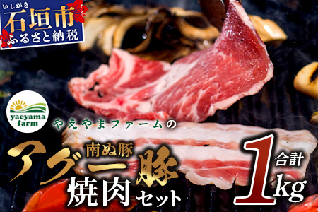 石垣島産 やえやまファームのアグ―豚（南ぬ豚）焼肉セット1kg E-24