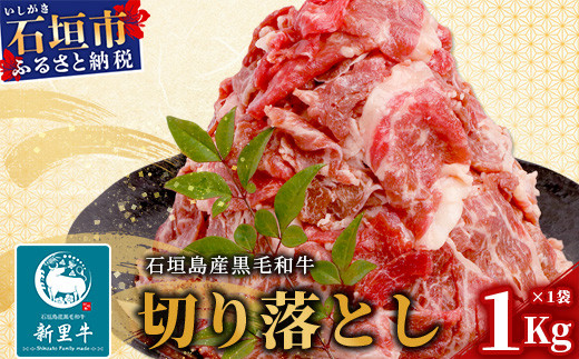 石垣島産 黒毛和牛 新里牛 多用途抜群！切落し（1kg×1）合計1kg SZ-25