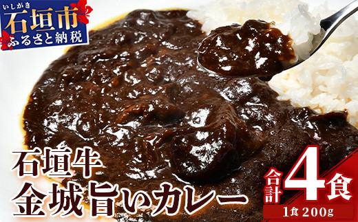 石垣牛金城 旨いカレー　4食セット U-6-1