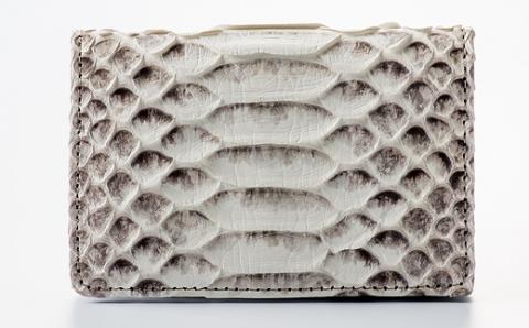 名刺入れ パイソン 革 ( 縦7.5cm × 横11cm )