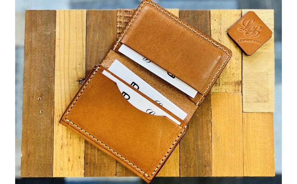 【レザーベース】カードケース（グリーン）