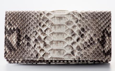 財布 長財布 パイソン 革 ( 縦9cm × 横18.5cm ) 無双加工