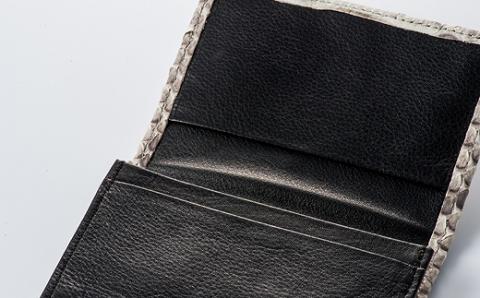 名刺入れ パイソン 革 ( 縦7.5cm × 横11cm )