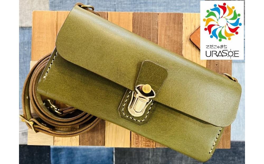 【レザーベース】BAGウォレット（グリーン）