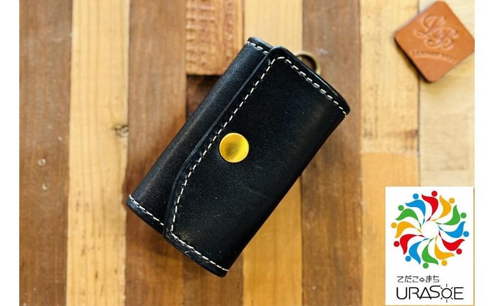 【レザーベース】キーケース（ブラック）