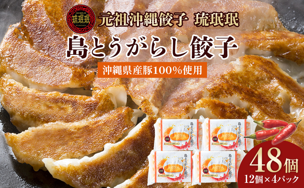 【琉みんみん】沖縄県産島とうがらし餃子　4パック 　48個入り