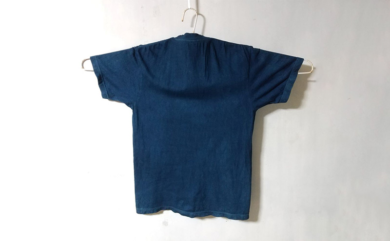 【琉球藍染ちょく工房】琉球藍染めＴシャツ ～藍の単色～