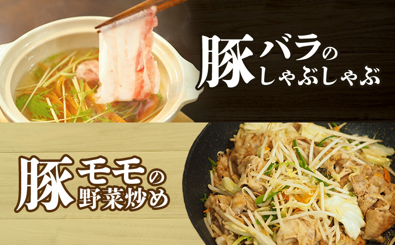 チャ―グー2種食べ比べ500g（250g×2P） 沖縄 チャーグー アグー ブランド豚 旨み ジューシー ヘルシー 沖縄料理 しゃぶしゃぶ ステーキ ロースカツ バラ モモ 豚肉 人気 高校生 小分け 豚しゃぶ スライス 生姜焼き