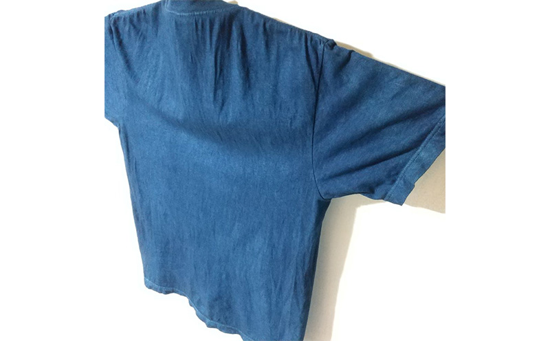 【琉球藍染ちょく工房】琉球藍染めＴシャツ ～藍の単色～