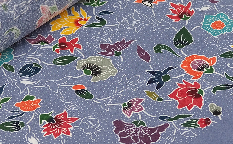 【藤崎紅型工房】名古屋六通帯 更紗文様