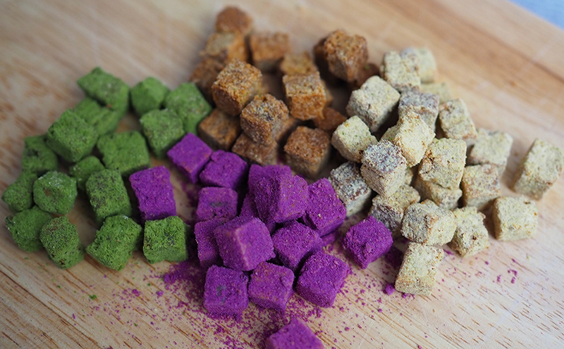 こもれびのキューブラスク　みそピーナッツときなこ＆紅芋とミルク　5個セット