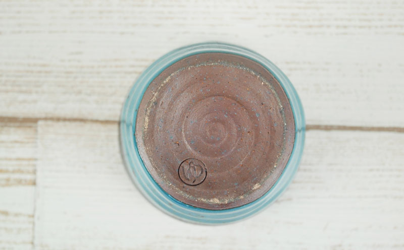 【やちむん丸勇陶房】ゆのみ（中）ツートンブルー2個セット