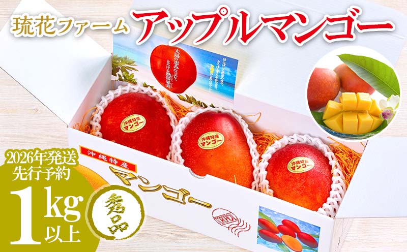 【2026年発送先行予約】アップルマンゴー秀品1kg以上 沖縄 おきなわ まんごー 秀品 贈答用 先行予約 ふるさと納税 送料無料 甘味 糖度 おいしい お土産 アーウィン 果物 くだもの 果実 1キロ 箱入り 食べ物 フルーツ