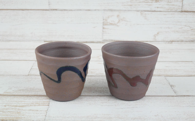 【やちむん丸勇陶房】ゆのみ（小）三彩2個セット